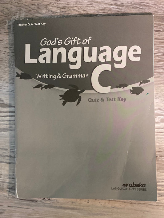 Abeka God's Gift of Language C Quiz/Test Key Book