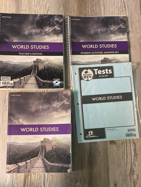 BJU World Studies 4th Ed. Partial Set