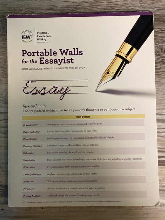 IEW Portable Walls for the Essayist