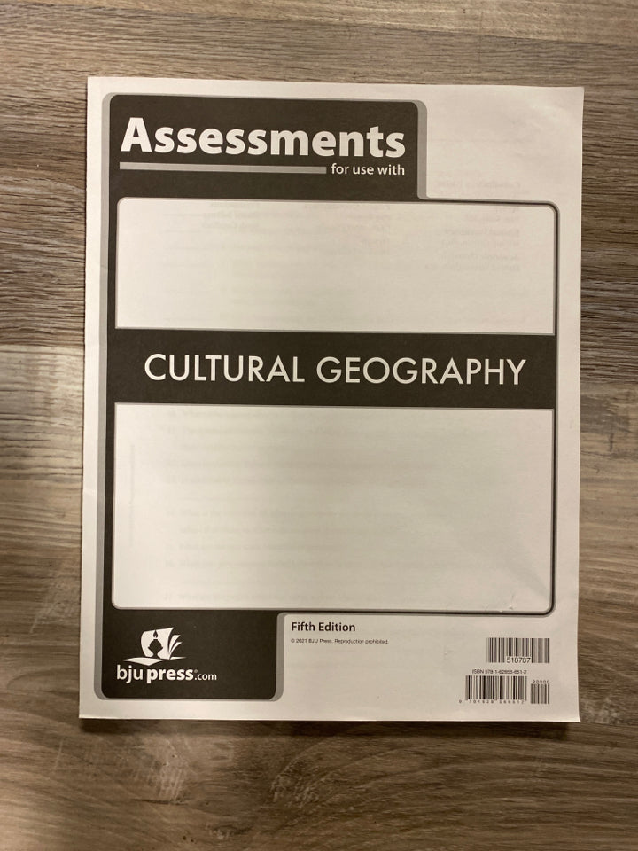 Bju Cultural Geography 5th Ed Assessments Homeschool Central