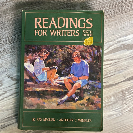 Readings for writers by Jo Ray McCuen, Anthony C. Winkler