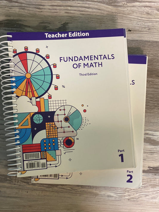 Fundamentals of Math 3rd Ed. Teacher  1 & 2 BJU Press
