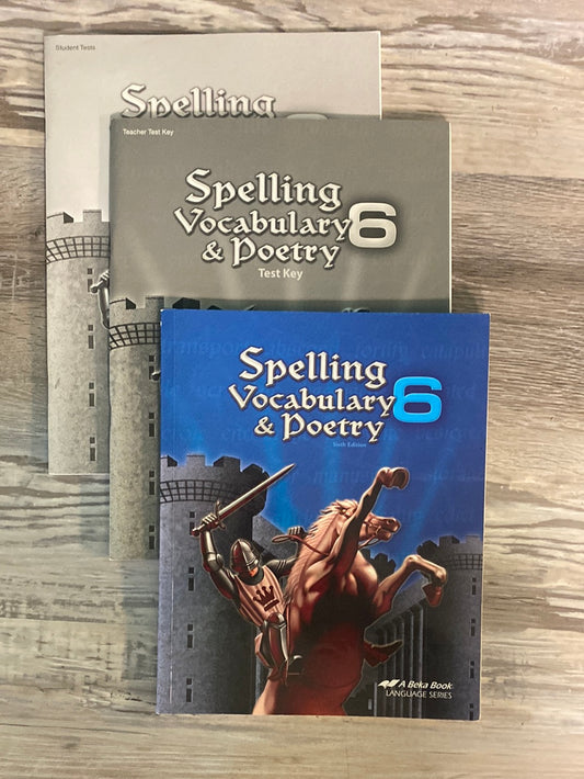 Abeka Spelling Vocabulary and Poetry 6  Set 6th Ed.