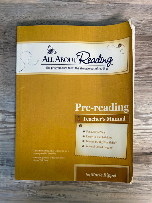 All About Reading, Pre Reading  Teacher's Manual