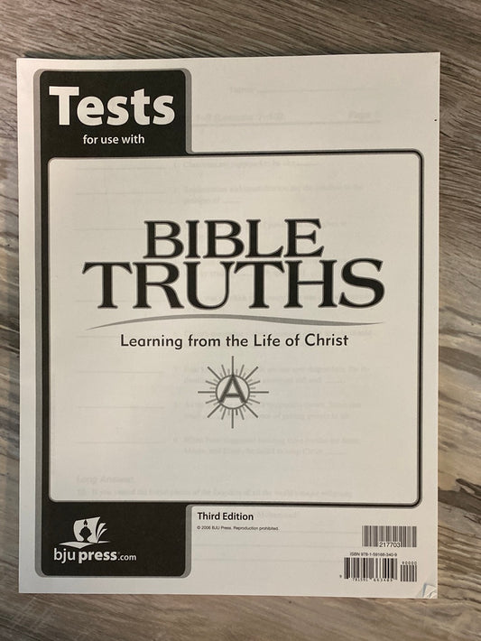 Bible Truths a Tests Grade 7 3rd Edition by BJU Press