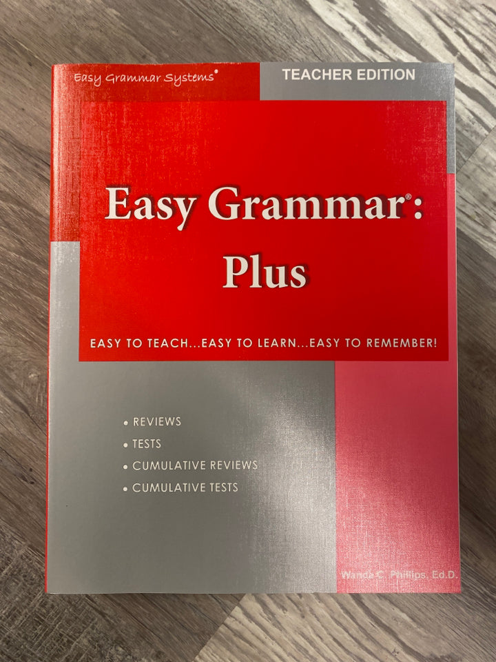 Easy Grammar Plus Teacher Edition