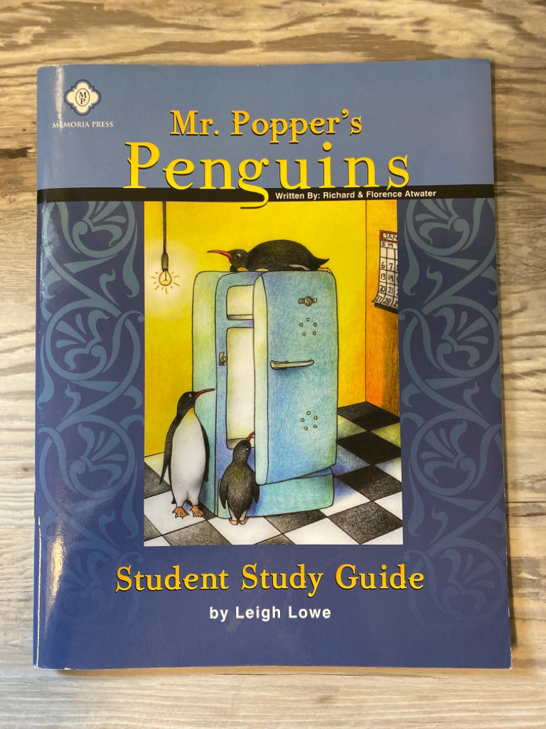 Memoria Press Mr. Popper's Penguins, Student Study Guide
