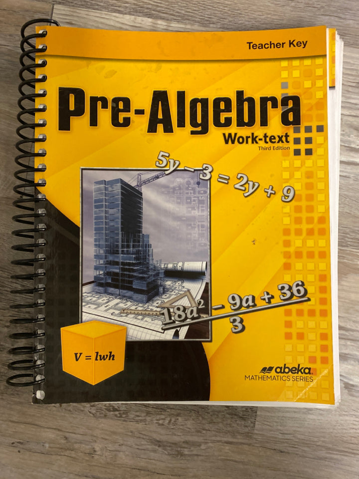 Abeka Pre-Algebra 3rd Ed. Teacher Set