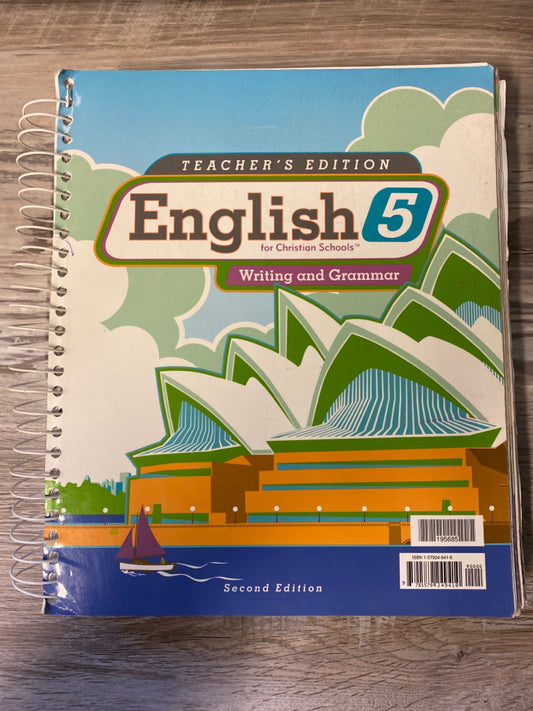 BJU English 5 Teacher's Edition with CD-ROM, Second Edition