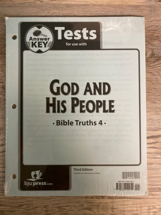 BJU God and His People Bible Truths 4 Test Answer Key