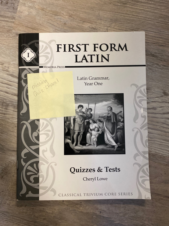 Memoria Press First Form Latin Quizzes & Tests