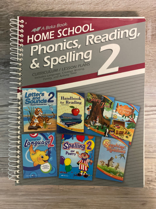Abeka Phonics, Reading, & Spelling 2 Curriculum/Lesson Plans