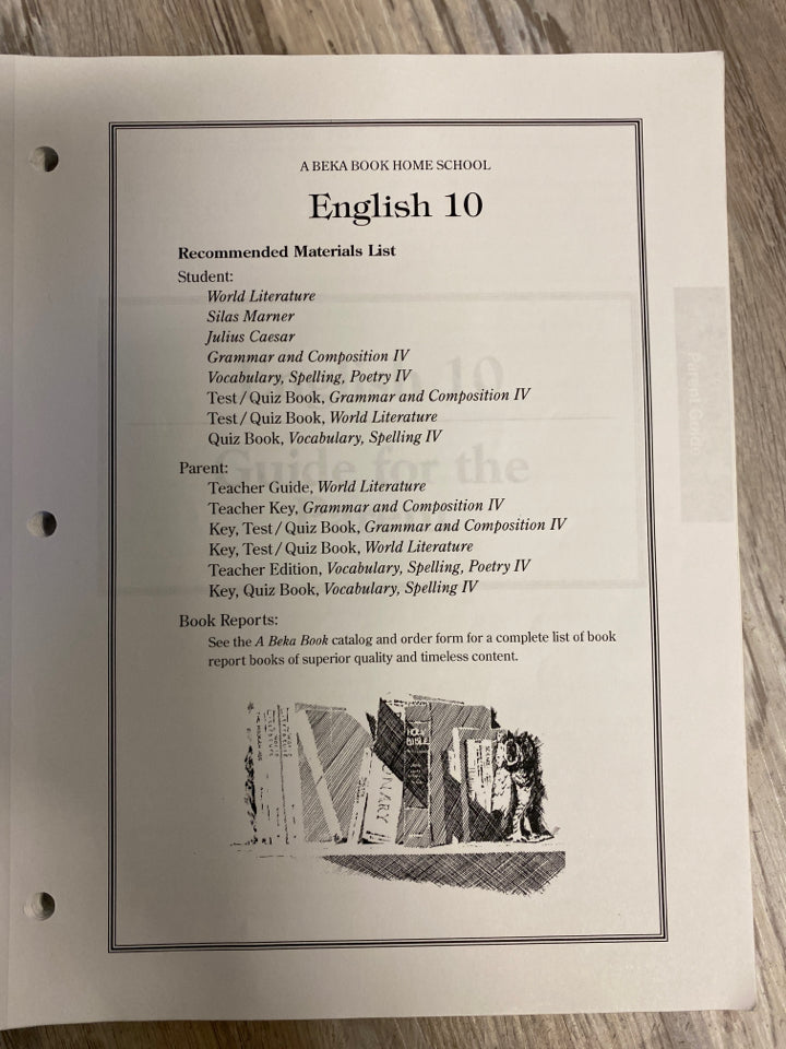 Abeka English 10 set - NEAR COMPLETE