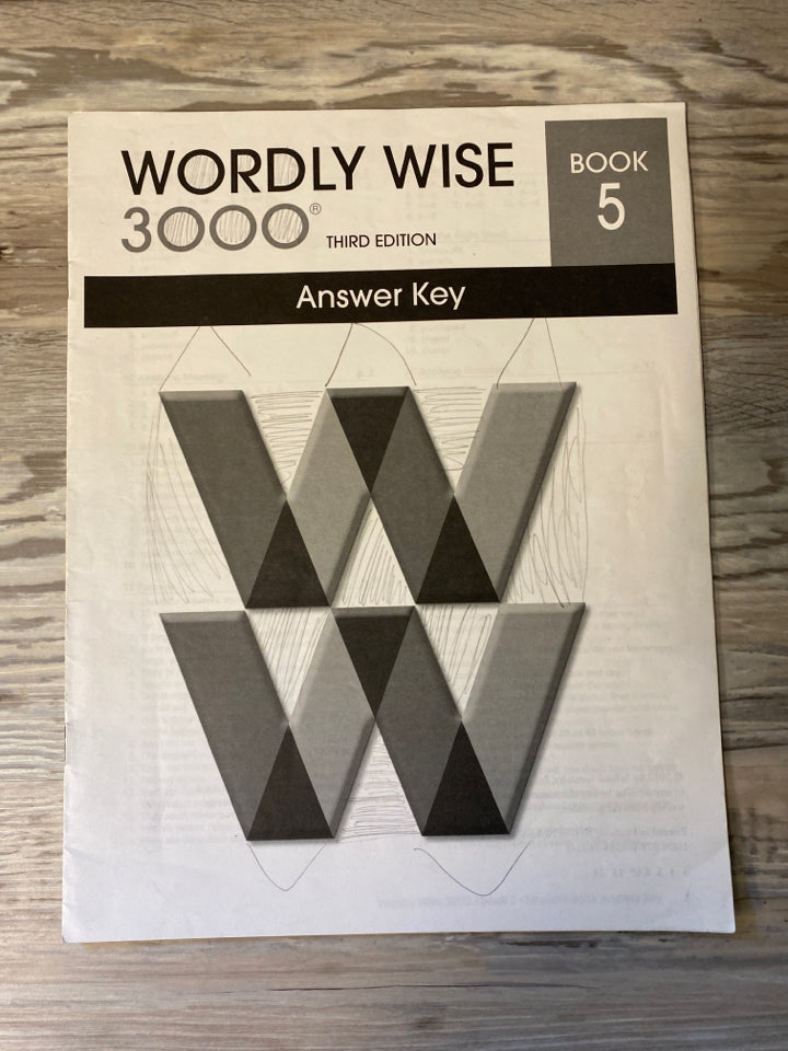 Wordly Wise 3000 Book 5 Answer Key, Third Edition