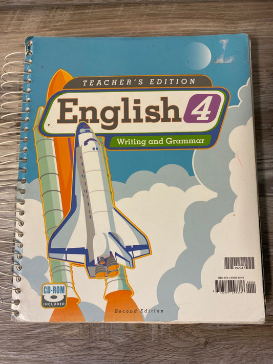 BJU English 4 Teacher's Edition with CD-ROM, Second Edition