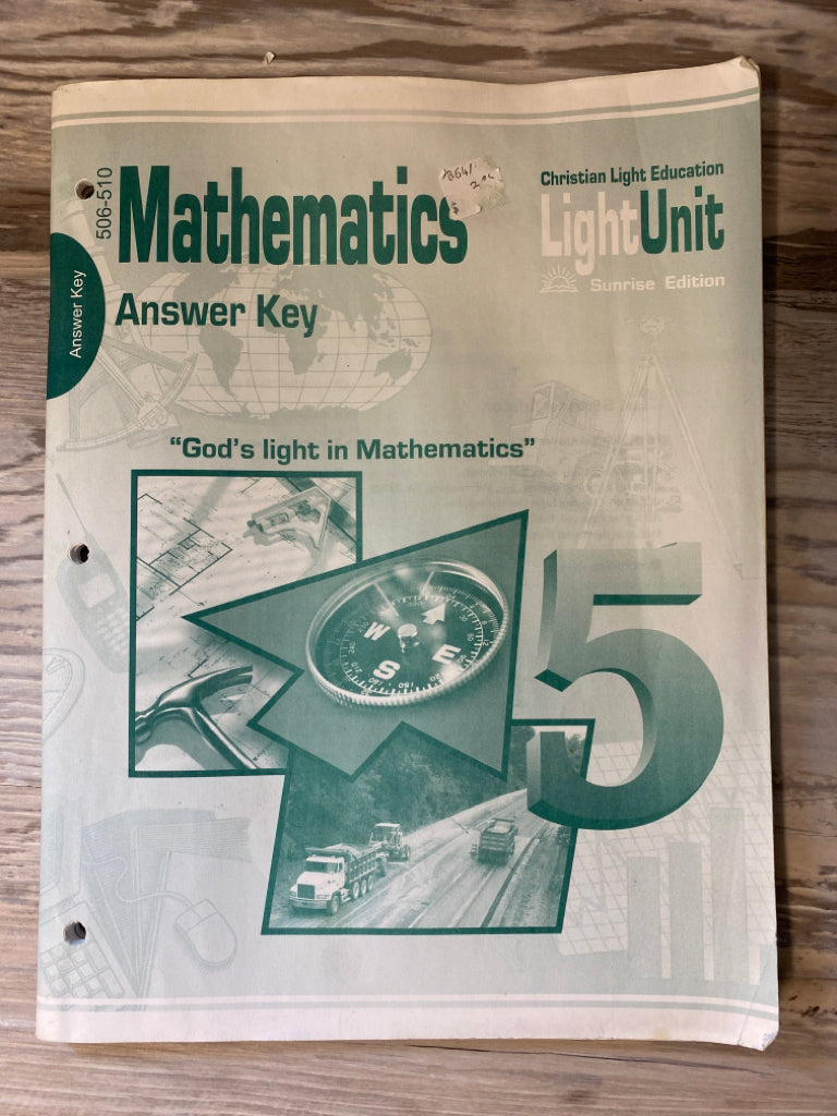 CLE Mathematics 5 Answer Key for LightUnits 506-510