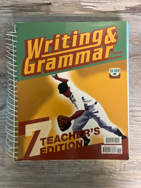 BJU Writing & Grammar 7 Teacher's Edition