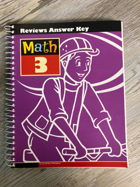 BJU Math 3 Reviews and Answer Key