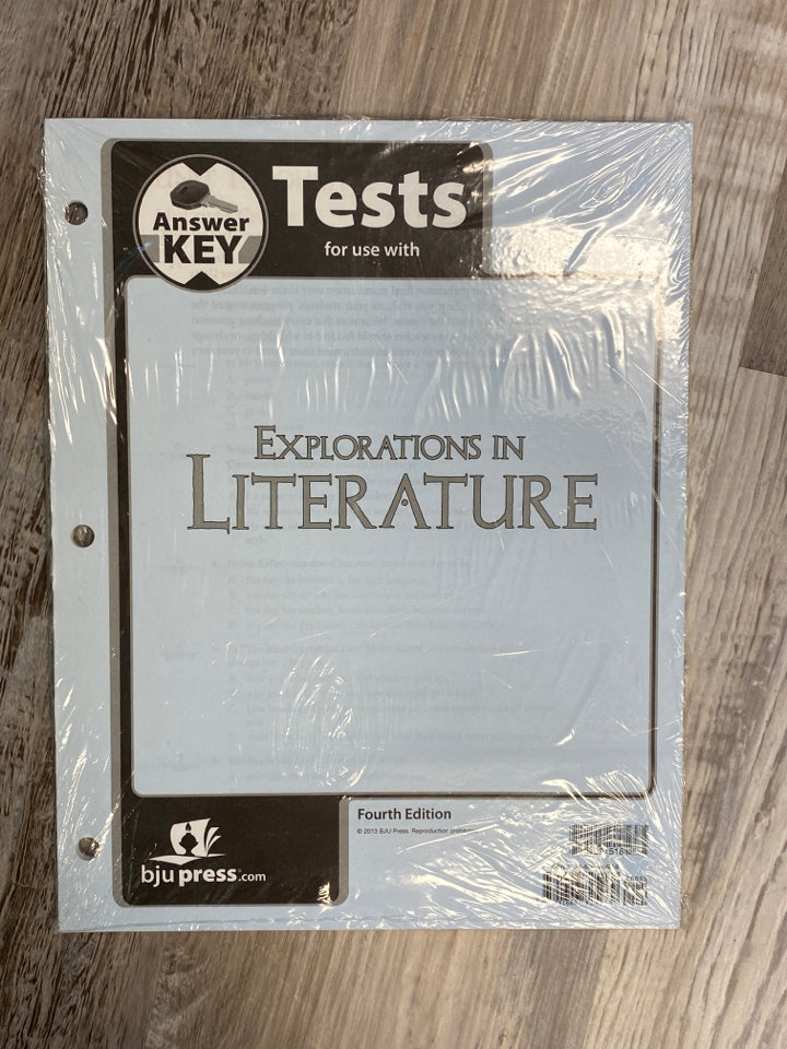 BJU Explorations in Literature Tests Answer Key 4th Ed.