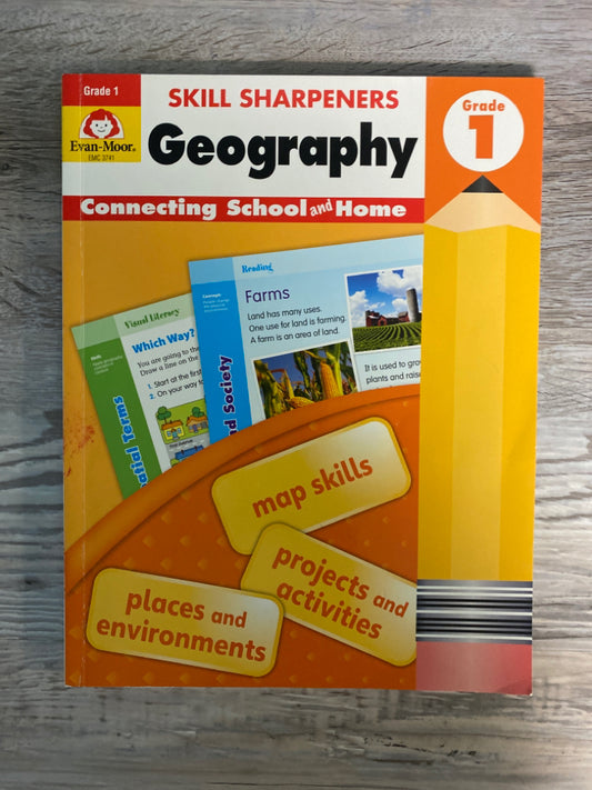 Evan-Moor Skill Sharpeners Geography Workbook Grade 1