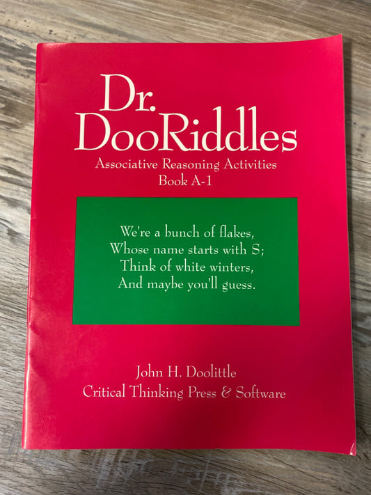 Dr. DooRiddles Associative Reasoning Activities Book A-1