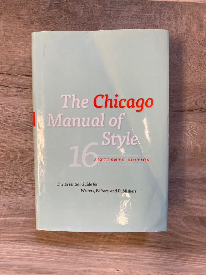 The Chicago Manual Of Style 16th Ed.