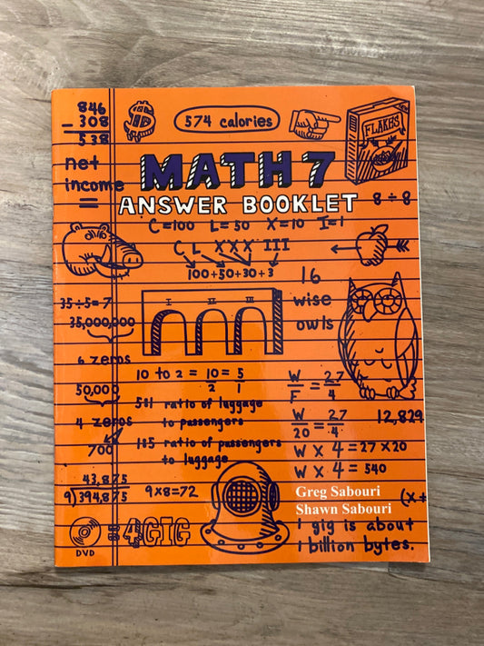 Teaching Textbooks Math 7 Answer Booklet