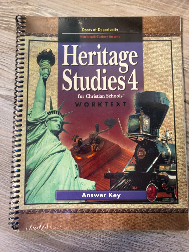 BJU Heritage Studies 4 Worktext Answer Key; First Edition