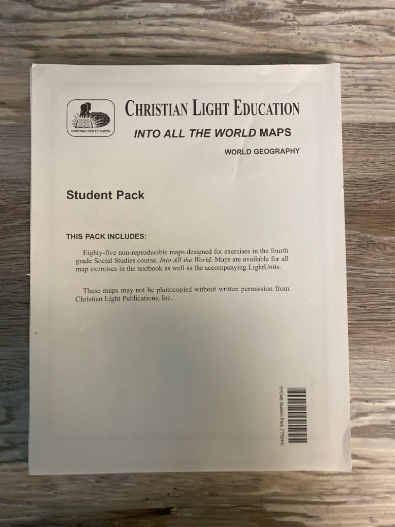 CLE Into All the World, Level 400 Teacher's Guide, Student Pack and Tests