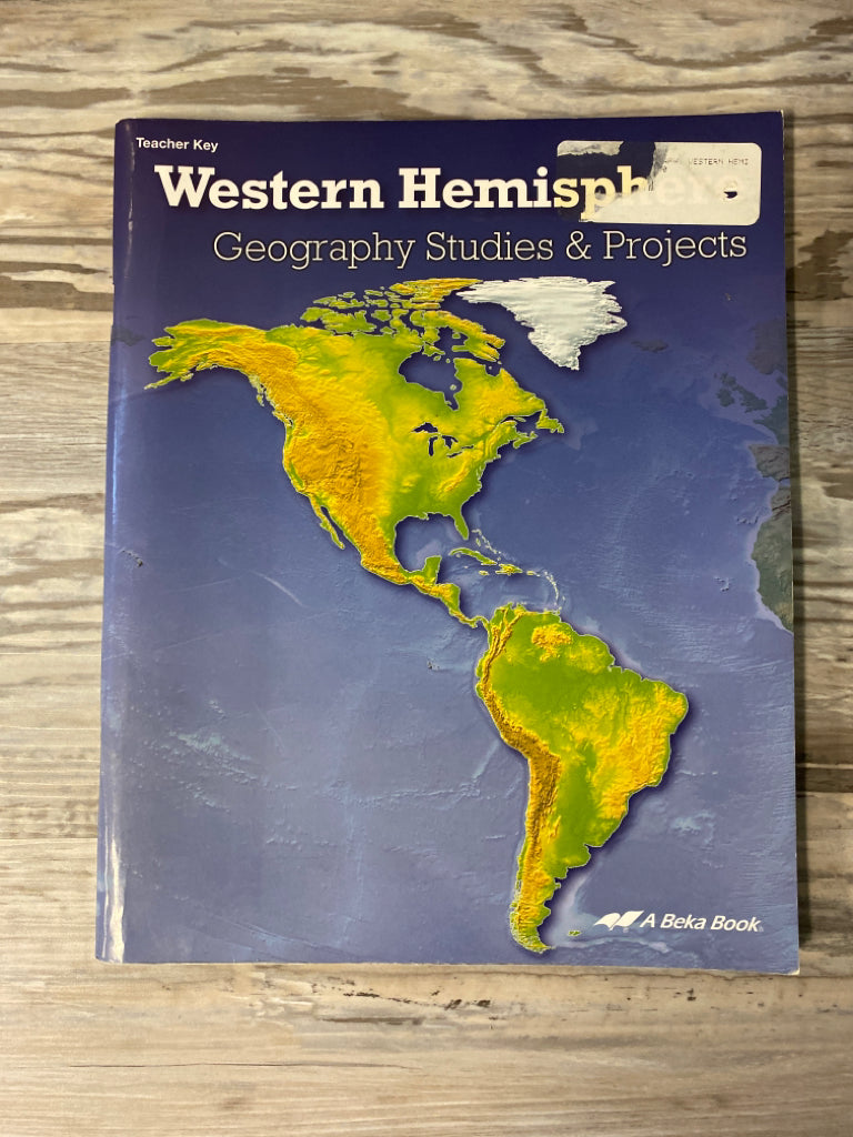 Abeka Western Hemisphere Geography Studies & Projects + Key