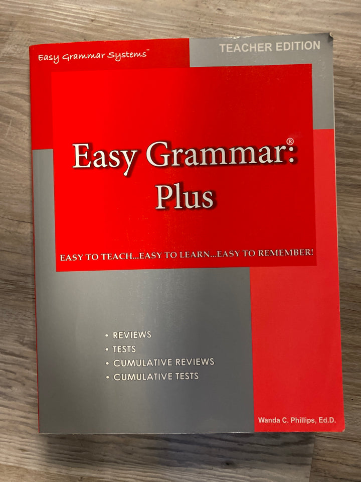Easy Grammar: Plus Teacher Edition