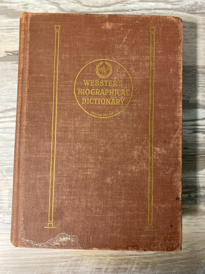 Webster's Biographical Dictionary 1st Ed.