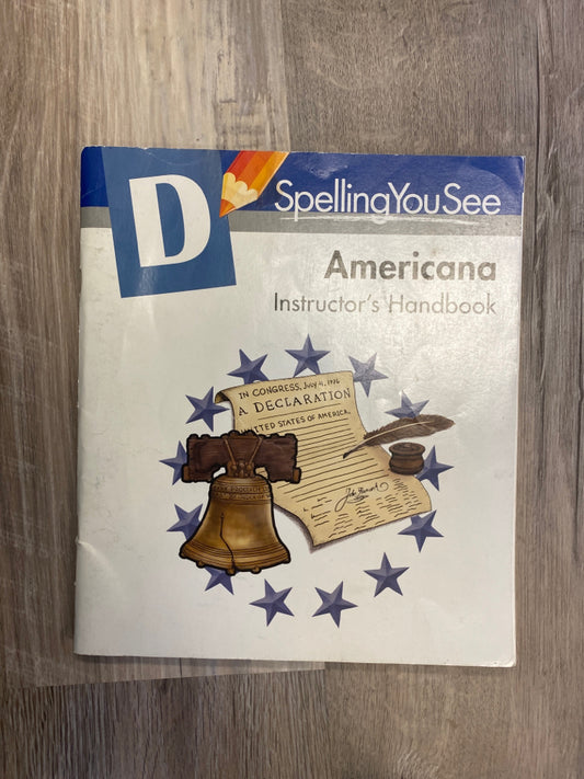 Spelling You See D Americana Instructor's Handbook