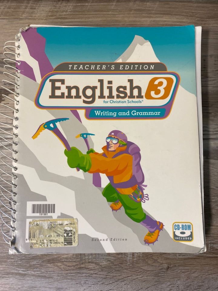 BJU English 3 Teacher's Edition with CD-ROM, Second Edition