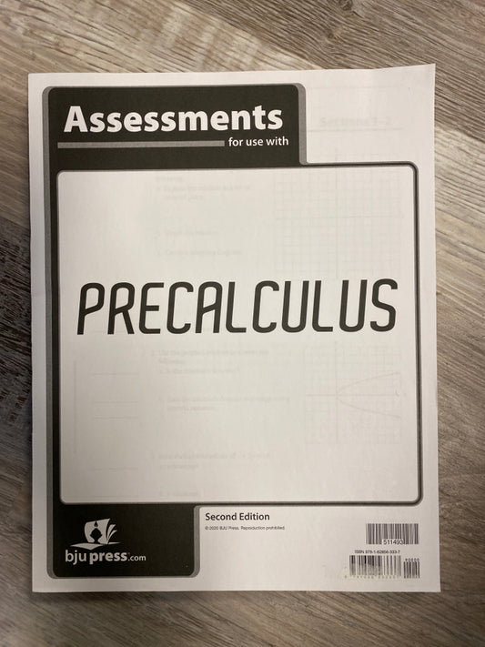BJU Precalculus Assessments 2nd Ed.