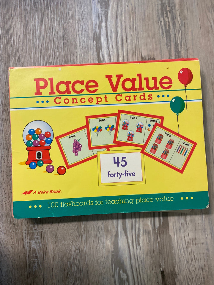 Abeka Place Value Concept Cards Flashcards