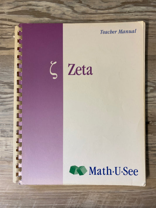 Math-U-See Zeta Instruction Manual