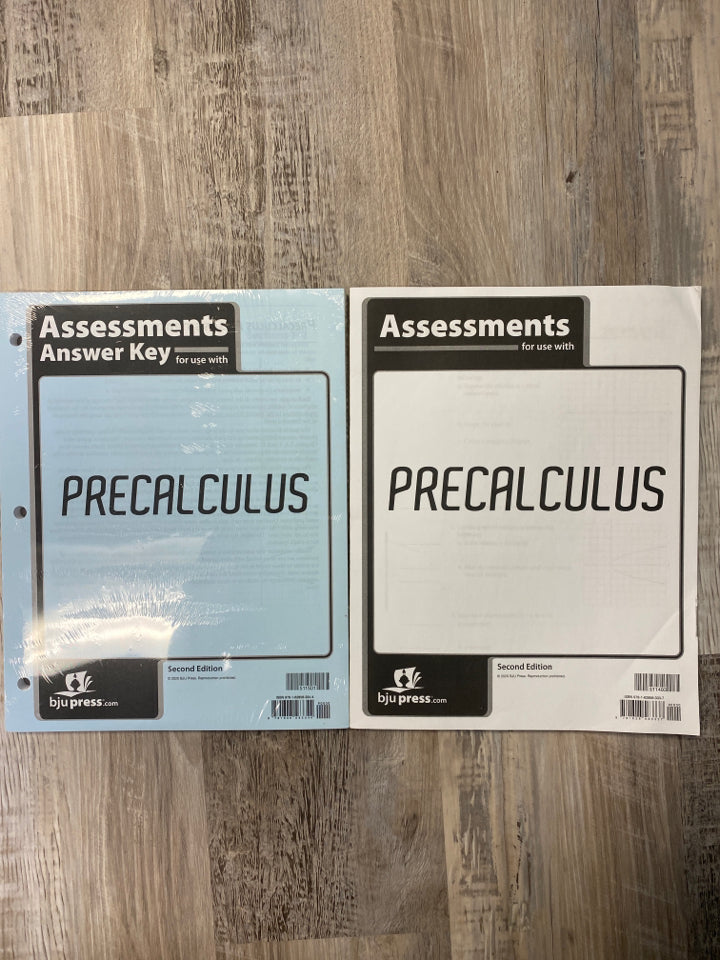 BJU Precalculus Assessments and Answers Key 2nd Ed.