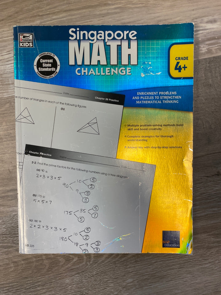 Singapore Math Challenge Workbook—Common Core Math for Grades 4-6