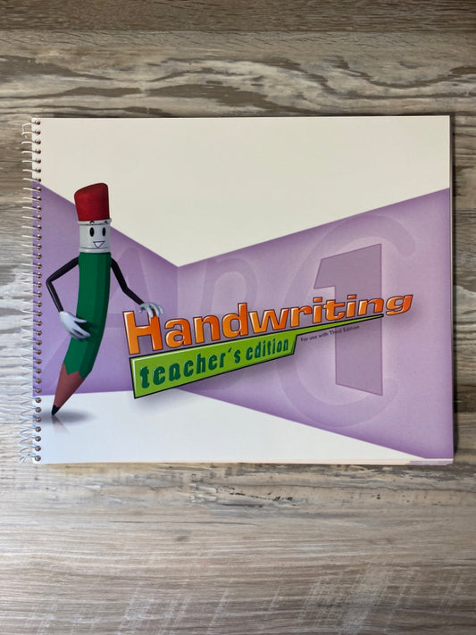 BJU Handwriting 1 Teacher's Edition 3rd Ed.