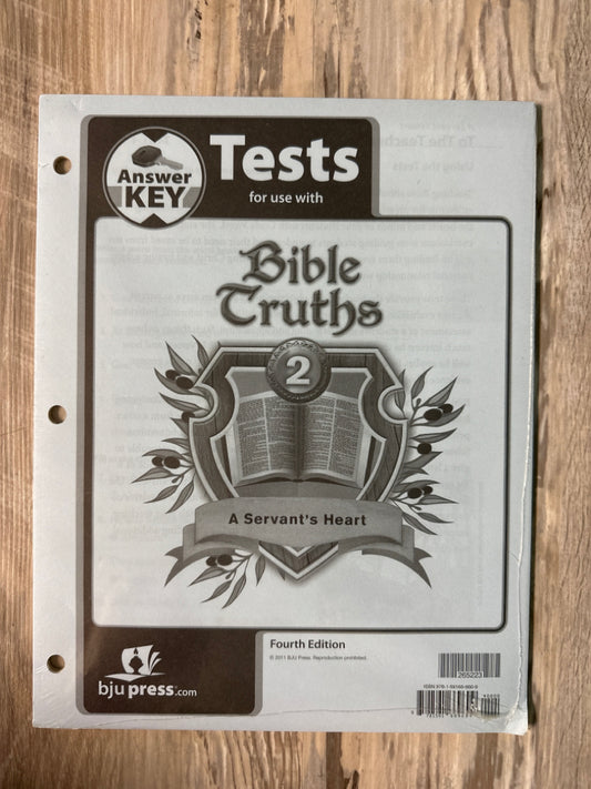 BJU Bible Truths 2 Test Ket, 4th Ed