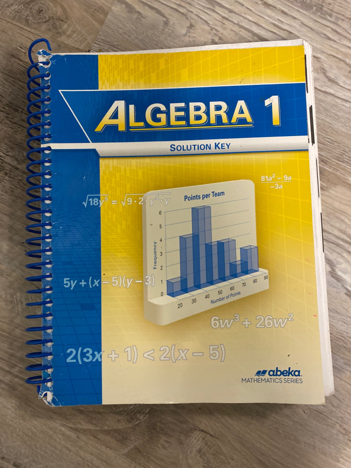 Abeka Algebra 1 Solution Key