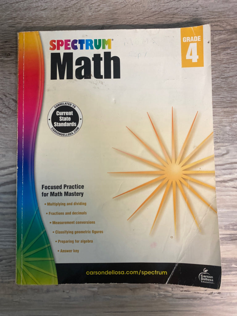 Spectrum Math Grade 4 Workbook
