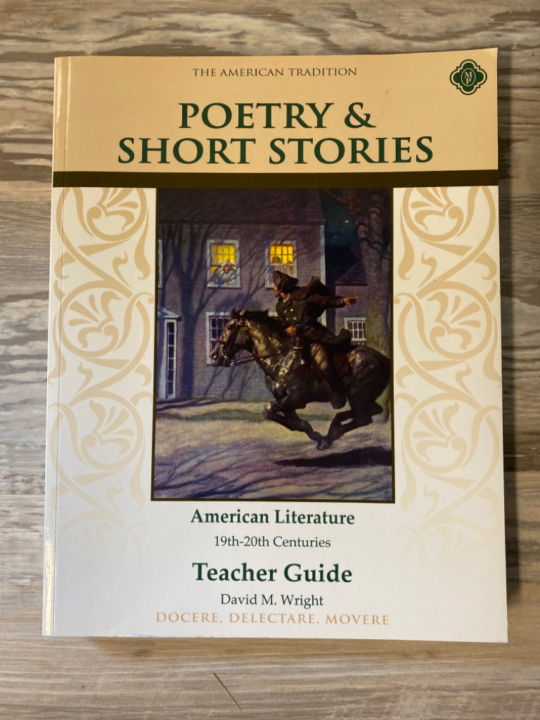 Poetry & Short Stories:American Literature Teacher Guide by Memoria Press