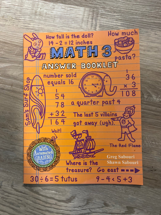 Teaching Textbooks Math 3 Answer Booklet