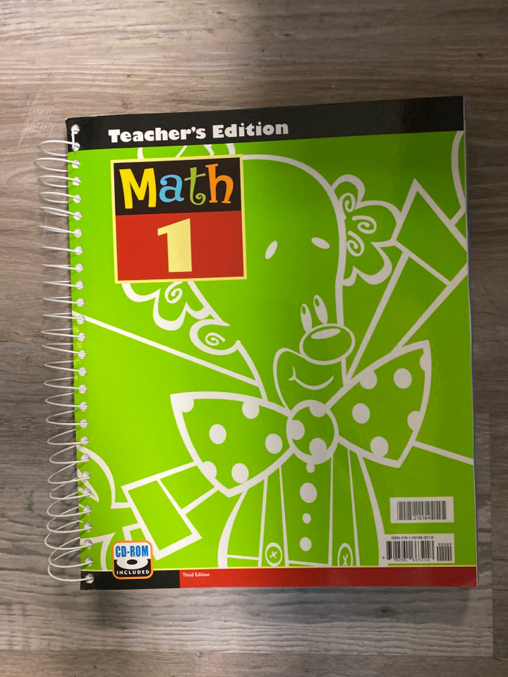 BJU Math 1 Teacher's Edition
