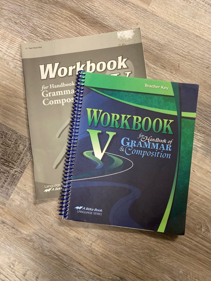 Abeka Workbook Grammar & Compostion V Teacher Set 4th edition