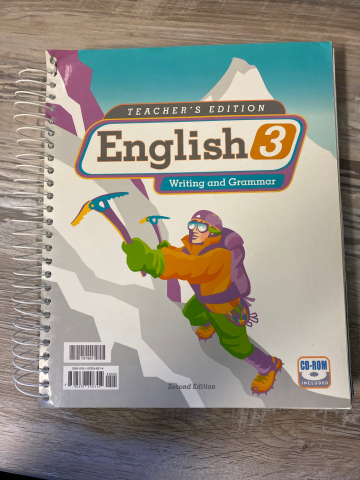 BJU English 3 Teacher's Edition with CD-ROM, Second Edition