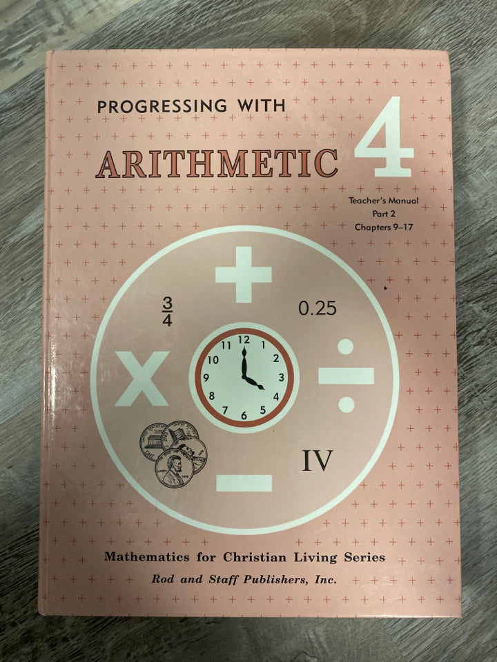 Progressing With Arithmetic 4, Teacher's Manual 2 Part