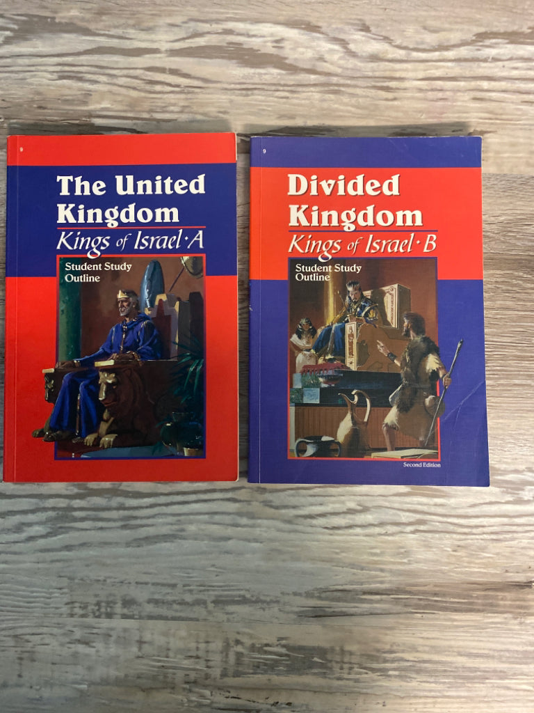 Abeka Divided Kingdom Kings of Israel A and B Student Books 9